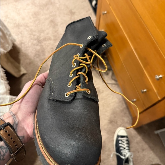 Red Wing Shoes Black Leather Men's Boots roughnecks - Picture 2 of 7